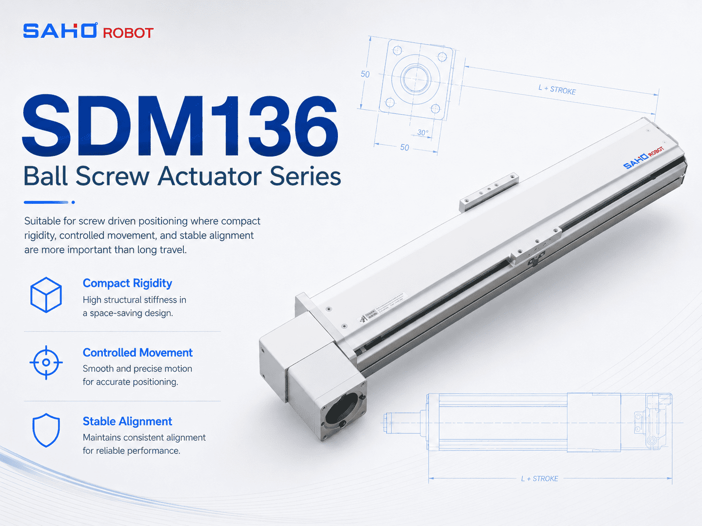 SDM136 Automation Ball Screw Linear Module for screw actuator systems