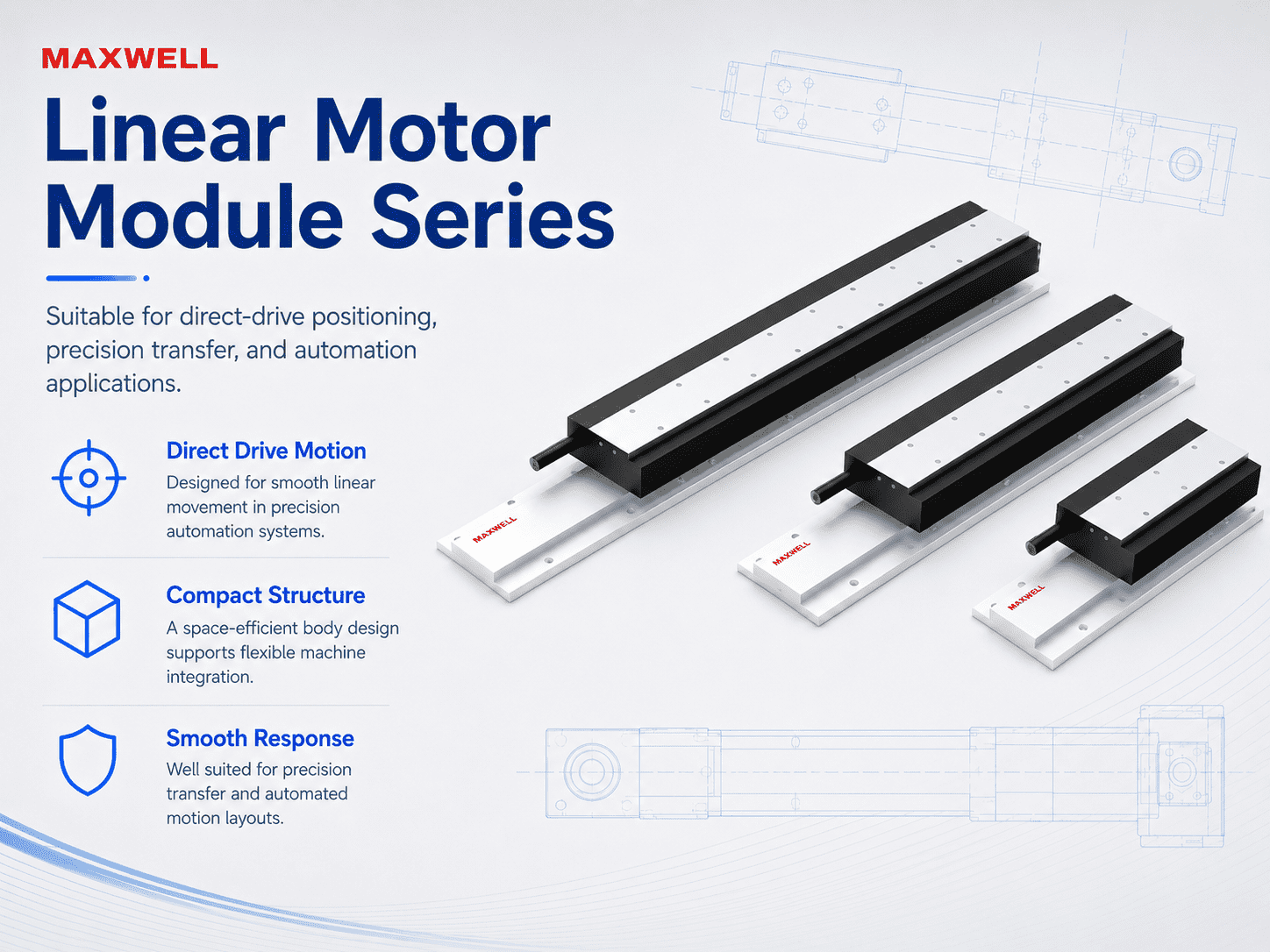 SAHO MK Series ironcore linear motor product for high-response precision motion