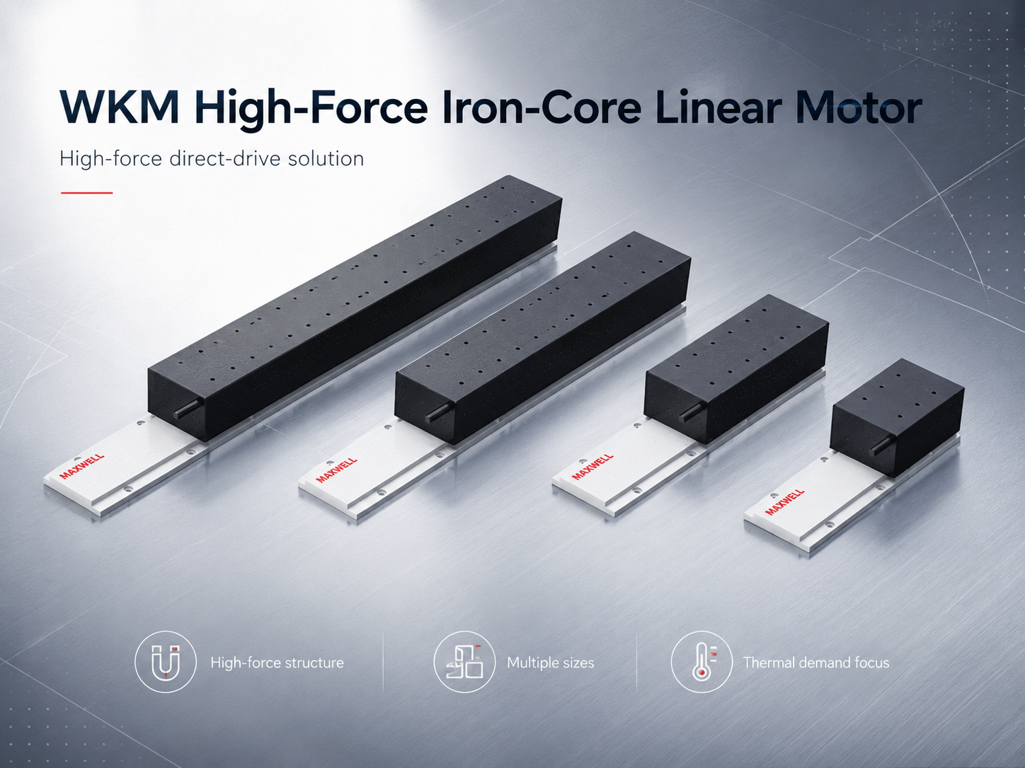 SAHO WKM high force iron core linear motor cooling selection